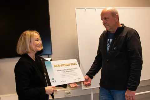 Westcontrol Robertson mottar AKS-prisen 2023