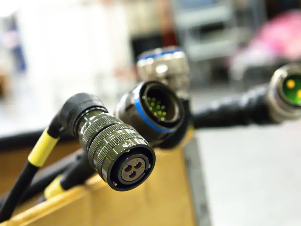 Military circular connectors on finished cable assemblies